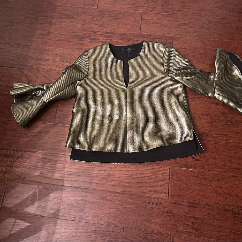 BCBGMaxAzria Shimmering Gold Top